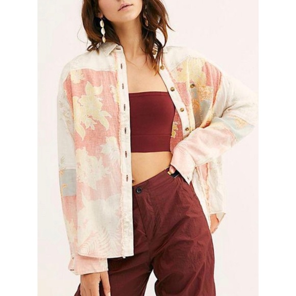 Free People Tops - NWT We The Free People Chasing Waves Button Shirt